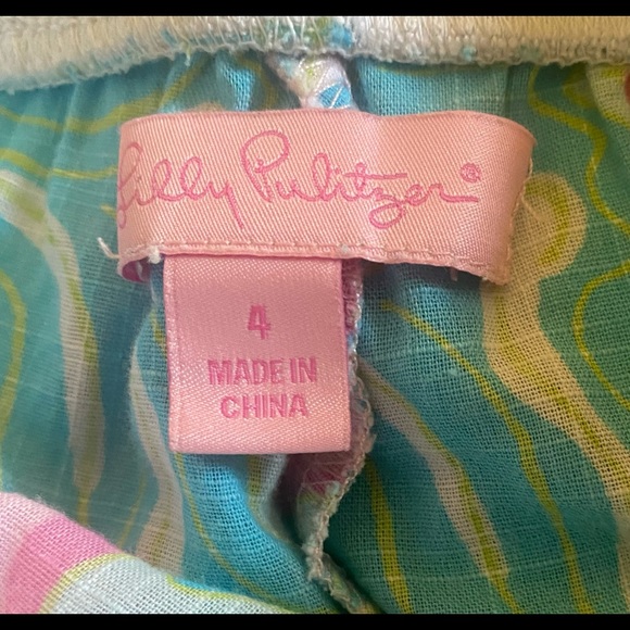 Lilly Pulitzer size 4 girls wide legged pants. Good used condition. - Picture 3 of 4